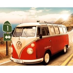 Californian Camper Route 1 Mini Poster