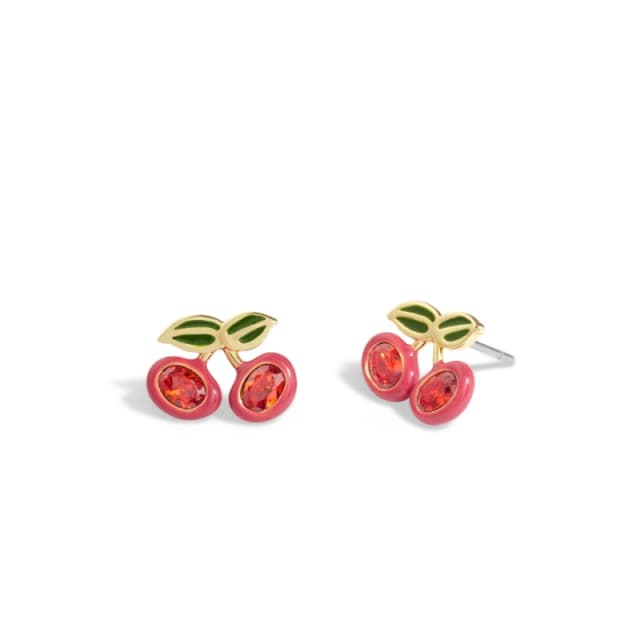Coach Womens Junior Cherry Stud Earrings RED/GOLD female One Size