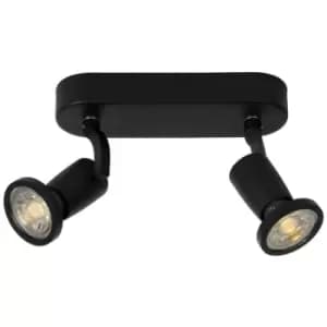 Lucide JASTER-LED - Twin Ceiling Spotlight - LED - GU10 - 2x5W 2700K - Black