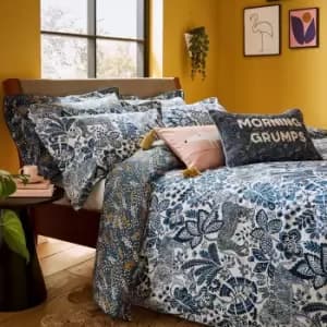 Scion Rumble in the Jungle Super Kingsize Duvet Cover Set, Denim