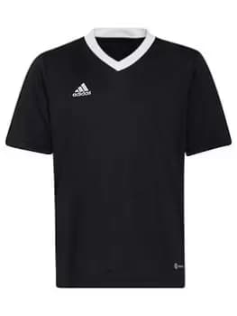 Boys, adidas Youth Entrada 22 Training Tee - Black, Size 7-8 Years