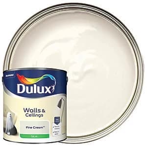 Dulux Walls & Ceilings Fine Cream Silk Emulsion Paint 2.5L
