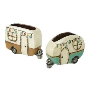 Ceramic Caravan Planter (set of 2)