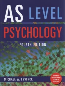 As Level Psychology by Michael W. Eysenck Paperback