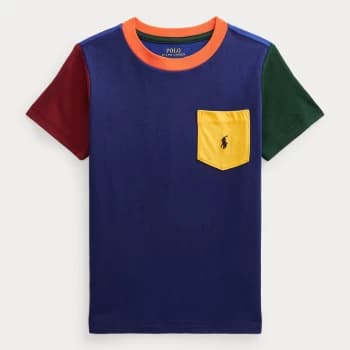 Ralph Lauren Boys' Colour Block T-Shirt - Fall Royal Multi - 14-16 Years