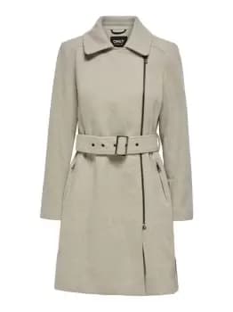 ONLY Long Wool Coat Women Grey