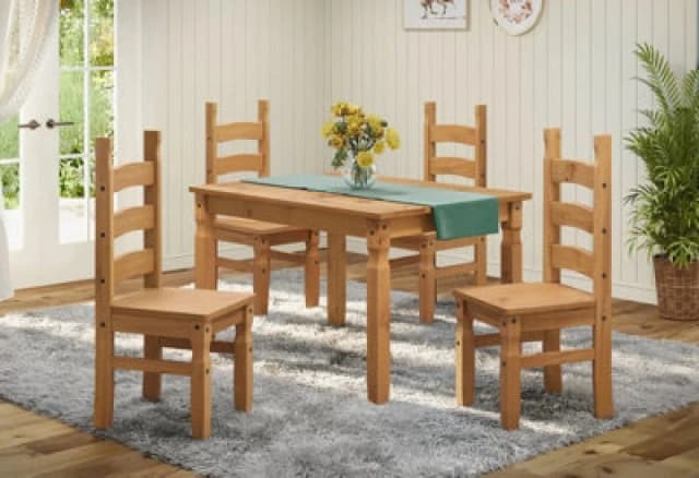 MERCERS FURNITURE Corona 4'0' Dining Table & 4 Chairs 5060335864192