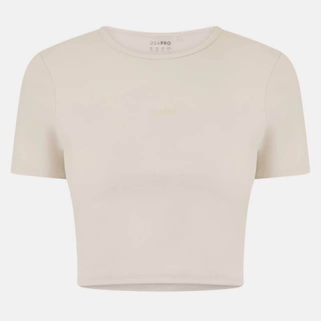 USA Pro x Sophie Habboo Short Sleeve Crop Tee - White White 10