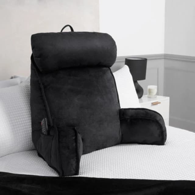 OHS OHS Cuddle Cushion Back Lumbar Support Head Rest Bed Reading Pillow Arms in Black One Size Unisex 5027434224555