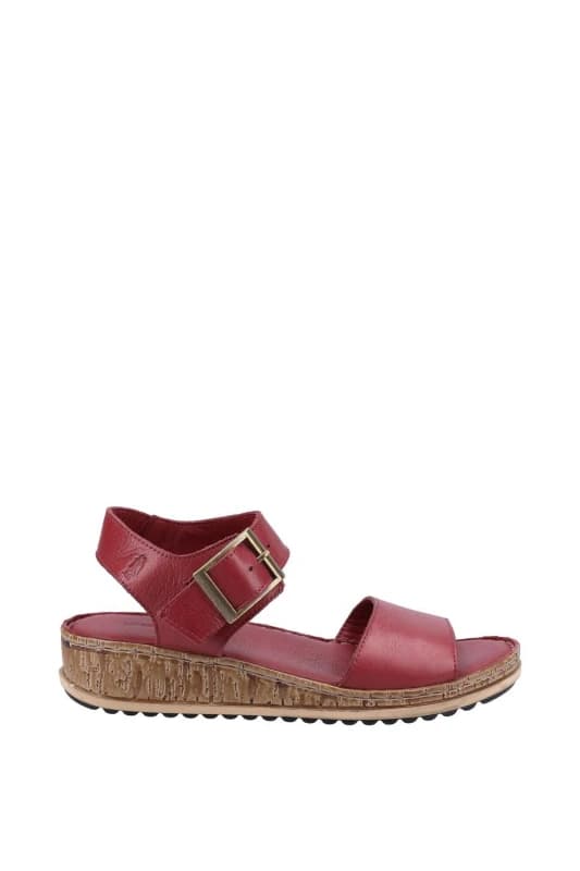 Hush Puppies Womens Ellie Suede Leather Summer Sandals UK Size 7 (EU 40) Bordeaux HUS527-BORDO-7