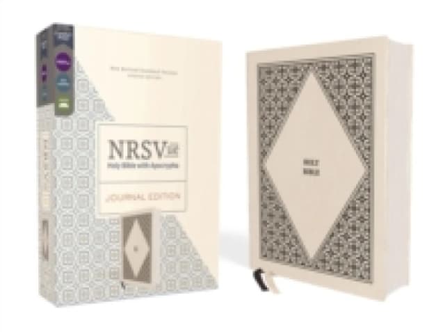 NRSVue, Holy Bible With Apocrypha, Journal Edition, Cloth Over Board, Cream, Comfort Print. Hardback. By Zondervan Books