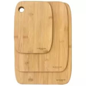 Blackmoor 62699 Set Of 3 Bamboo Chopping Boards / Eco-Friendly / Features Thumb Holes For Easy Carrying And Storage / Hard-Wearing / Non-Porous /