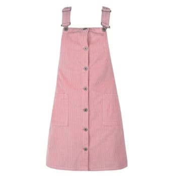 Jack Wills Patsy Corduroy Pinafore Mini Dress - Pink