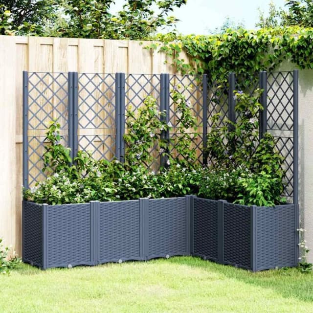 VIDAXL Garden Planter with Trellis Blue Grey 160x120x140cm pp Vidaxl 8721012410831