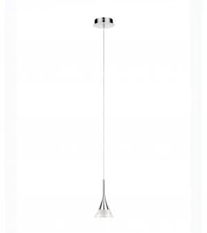 Wickes Zirconia Glass and Chrome Adjustable Crystal LED Pendant Light - 4.8W