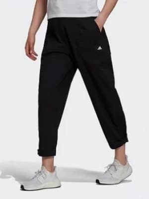adidas Sportswear Twill Trousers, Black Size M Women