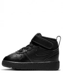 Nike Court Borough Mid 2 Infant Trainer - Black, Size 5.5
