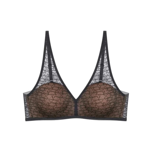 Triumph Signature Sheer Bra Without Underwiring Black Women 38C;34D;38D