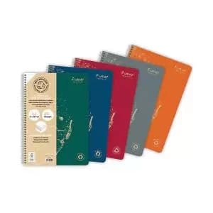 Forever Wirebound Notebook Lined 90gsm A4 Assorted Pack of 5 68406C