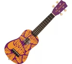 THE BEATLES BEATUK2 Acoustic Ukulele - Rubber Soul, Orange,Purple,Patterned