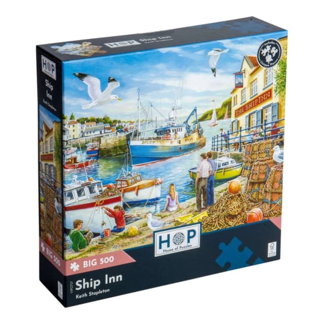 The House Of Puzzles Ship Inn BIG 500 Piece Jigsaw Puzzle Multicolor Unisex 500 Piece