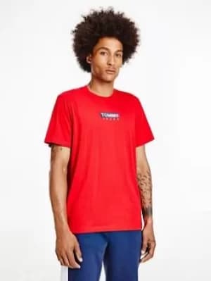 Tommy Jeans Entry Print T-Shirt, Crimson Size M Men