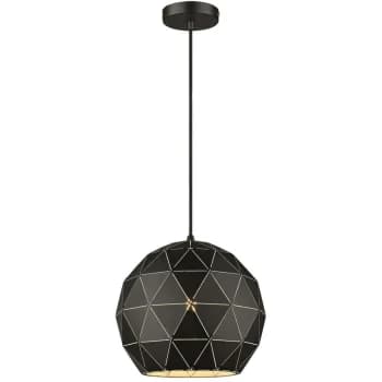 Spring Lighting - 1 Light Small Dome Ceiling Pendant White, Matt Black, E27
