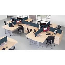 Dams International Desk Screen ES1200S-C Black 1,200 x 400 mm