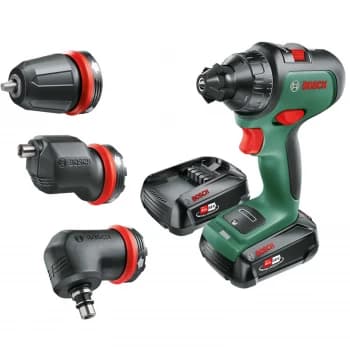 Bosch ADVANCEDDRILL 18v Cordless Drill Driver and Attachments 2 x 2.5ah Li-ion Charger Case & Accessories