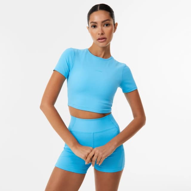 USA Pro x Sophie Habboo Short Sleeve Crop Tee - Blue Blue 10