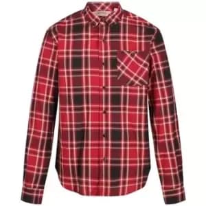 Regatta Mens Lazare Long Sleeved Checked Shirt mens Long sleeved Shirt in Red - Sizes UK XS,UK S,UK M,UK L,UK XL,UK XXL,UK 3XL