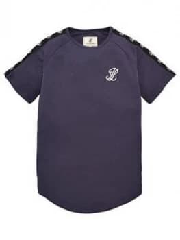 Illusive London Boys Taped Short Sleeve T-Shirt - Grey