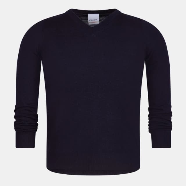 Lyle and Scott Merrick V-Neck Jumper - Blue Blue XS