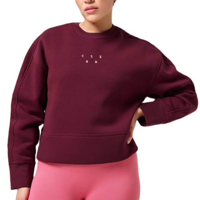 Casall Womens Box Neck Sweatshirt Red female 10 (S)