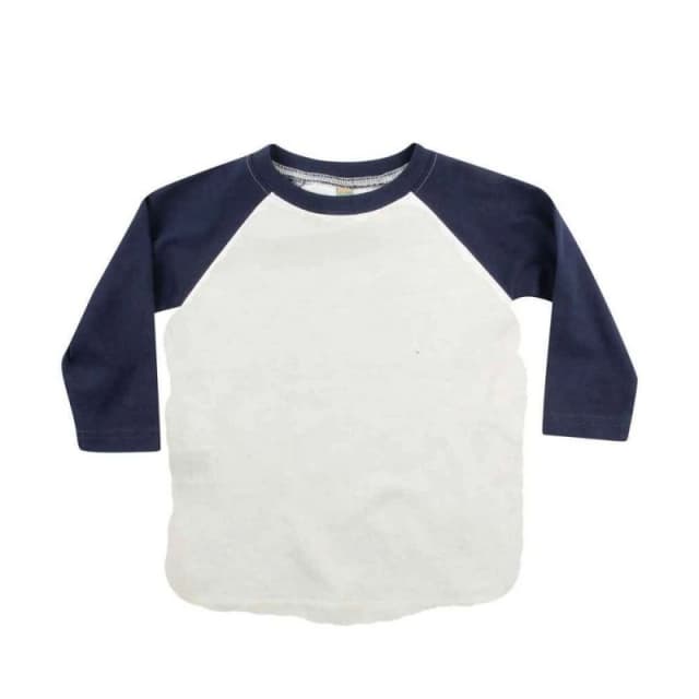 Larkwood Long-Sleeved Baseball T-Shirt in Off-White Size: 3-4 Years Off-White Unisex 3-4 Years