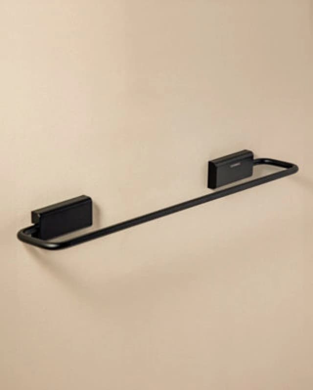 Cosmic Towel Rail, 40Cm, Screw-In Or Self-Adhesive, Matt Black, Supports 10Kg, Next Collection