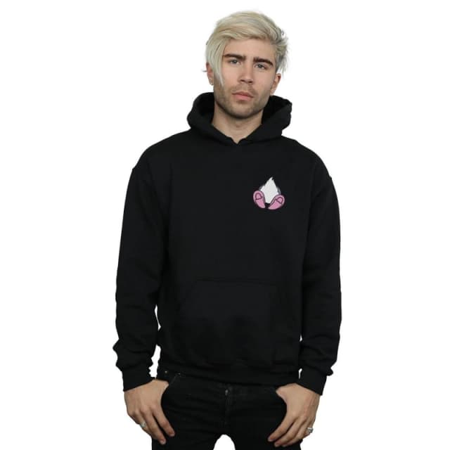 Disney Men Daisy Duck Backside Breast Print Hoodie in Black Size: Small Black S Male 5059114692132