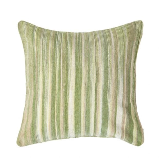 Homescapes Cotton Chenille Tie Dye Green Cushion Cover, 60 X 60 Cm