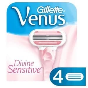 Gillette Venus Divine Sensitive Female Razor Blade 4 Refills