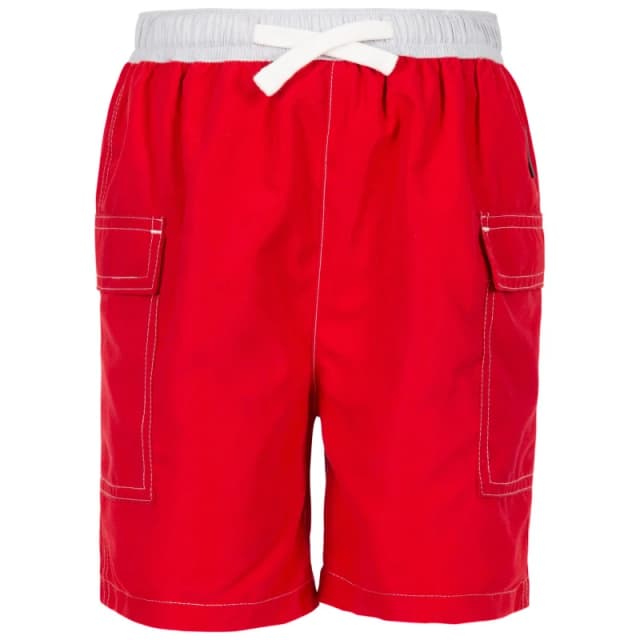Trespass Depths Swim Shorts in Red Size: 9-10 Years Red Unisex 9-10 Years