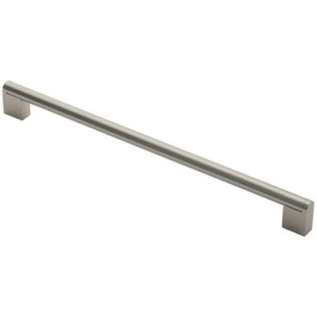 Loops Round Bar Pull Handle 360 x 14mm 320mm Fixing Centres Satin Nickel & Steel Metallics unisex