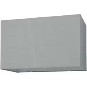 Loops - Straight Sided Rectangle Lamp Shade Grey Cotton Fabric 60W E27 or B22 gls