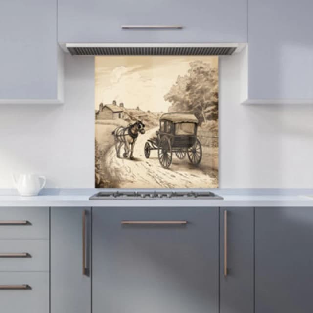 Warren Reed - Designer Blue & White Geometric Pattern Tea Towel in Green Green Unisex