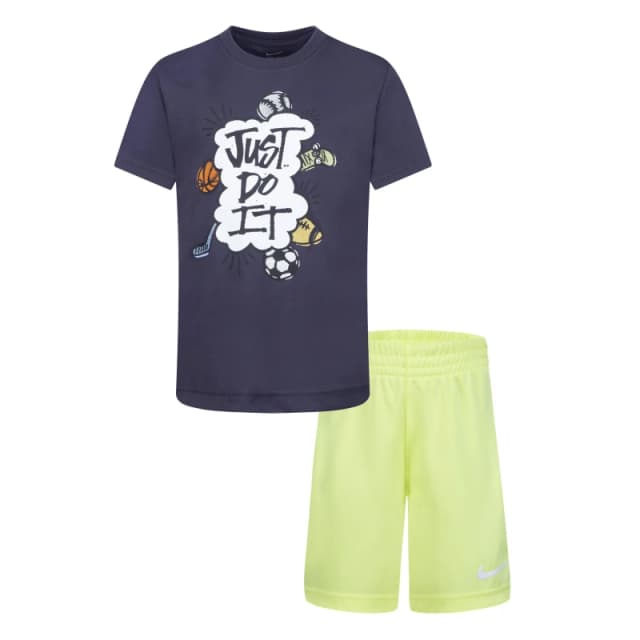 Nike Block Shorts Set Little Kids 2 Piece Set - Green Green 2 - 3 Years