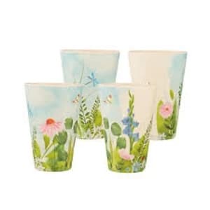 Bamboo Composite Botanical Gardens Reusable Cup Set of 4