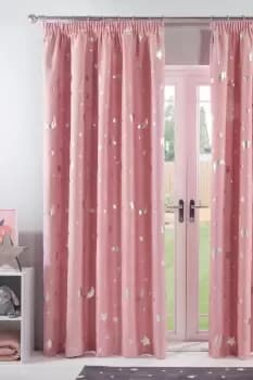 Pair of Galaxy Star Pencil Pleat Blackout Curtains
