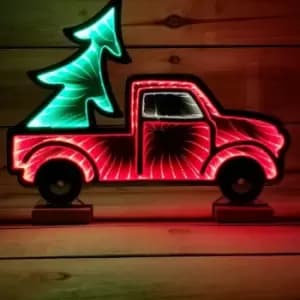 40cm Red and Green LED Infinity Truck Christmas Decoration