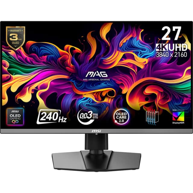 MSI MAG 272UP QD-OLED X24 computer monitor 67.3cm (26.5") 3840 x 2160 pixels 4K Ultra HD Black MAG 272UP QD-OLED X24