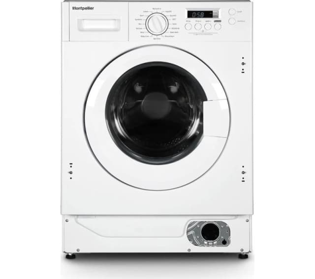 Montpellier MBIWM814 Integrated 8KG 1400 Spin Washing Machine, White 5060617984778