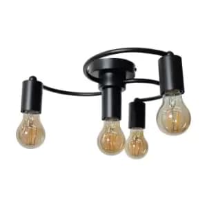 Trisk Matt Black Ceiling Bar Light
